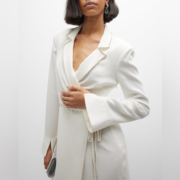 Cinq A Sept Barette Rhinestone Mini Wrap Dress - Picture 4 of 9